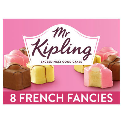 Mr Kipling French Fancies cakes 8 pack, imported from the UK