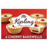 Cherry Bakewell Tarts with Almond Sponge and Plum Raspberry Jam, Pack of 6