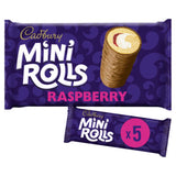 Cadbury milk chocolate raspberry mini rolls 5 pack - British product