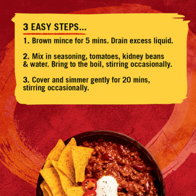 Schwartz Hot Chilli Con Carne Mix 41g (British brand)