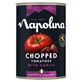 Napolina Chopped Tomatoes with Garlic 400g, imported from the UK