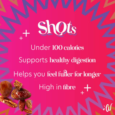 Whitworths toffee and pecan shots 4x25g pack (British brand)