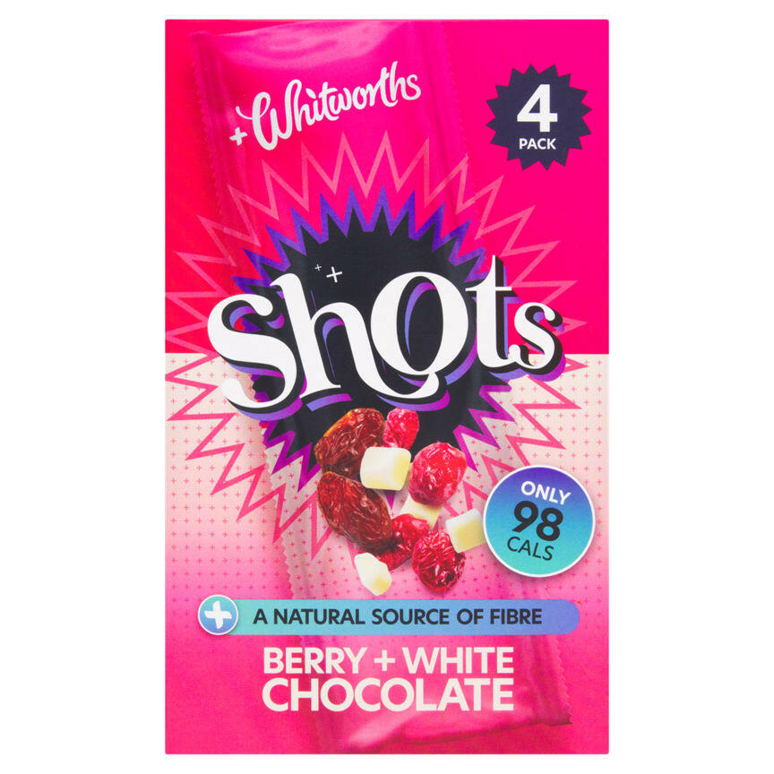 Whitworths Berry & White Chocolate Shots 4 Pack GOODS ASDA