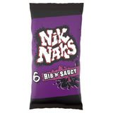 Nik Naks Rib 'N' Saucy Corn Snack Crisps 6 Pack