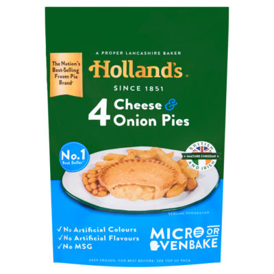 Pâtés salés surgelés Holland's aux 4 fromages et oignons