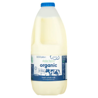 Dale Farm organic fresh whole milk 2L - British product