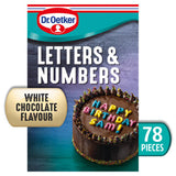 Dr. Oetker White Chocolate Flavour Letters & Numbers Cake Decorations 40g