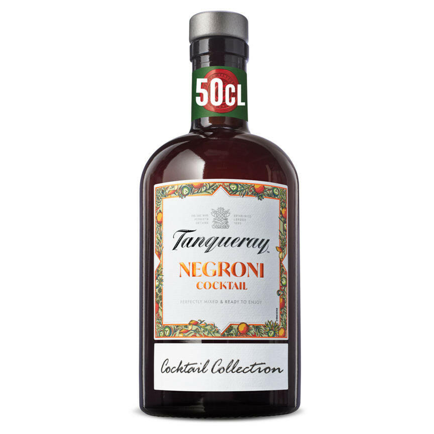 Tanqueray London Dry Gin Negroni Cocktail Drink 17.5% vol 50cl Bottle GOODS ASDA