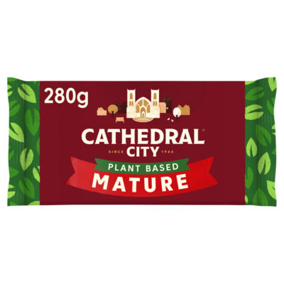 Cathedral City vegan mature cheddar cheese flavour block 280g - British product