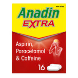Anadin Extra Aspirin Paracetamol & Caffeine Caplets Pain Relief 16s