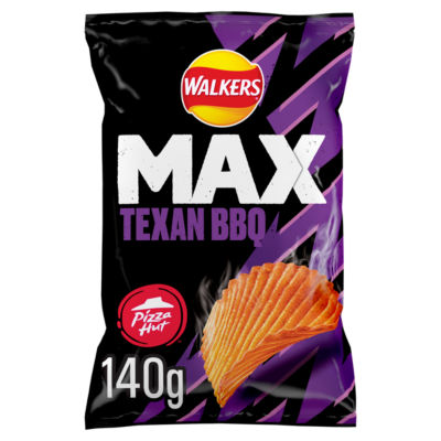 Walkers Max Pizza Hut Texan BBQ sharing crisps 140g (British brand)