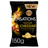 Walkers Sensations Mature Cheddar Cheese & Chilli crisps 150g (British brand)