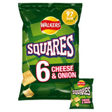 Walkers Squares Cheese & Onion crisps 6x22g multipack (British brand)