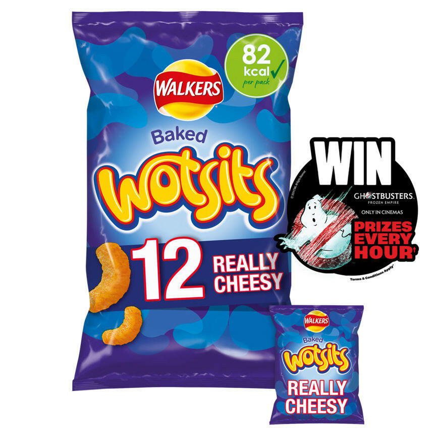 Walkers Wotsits Really Cheesy Multipack Crisps 12 Pack GOODS ASDA