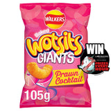 Walkers Wotsits Giants prawn cocktail crisps 105g (British brand)