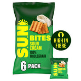 Sunbites SUN Bites Sour Cream & Cracked Black Pepper Wholegrain Snacks 6x25g