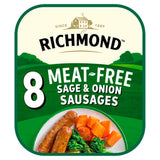 Richmond Vegan Sage & Onion Sausages 304g, imported from the UK