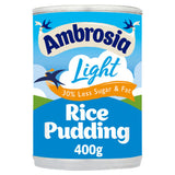 Ambrosia light low fat reduced sugar rice pudding 400g can - British product