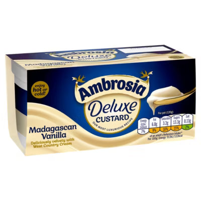 Ambrosia Madagascan vanilla custard dessert pots 2 x 120g - British product