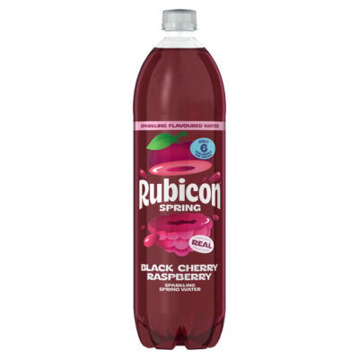 Rubicon black cherry raspberry sparkling water 1.5L, imported from the UK
