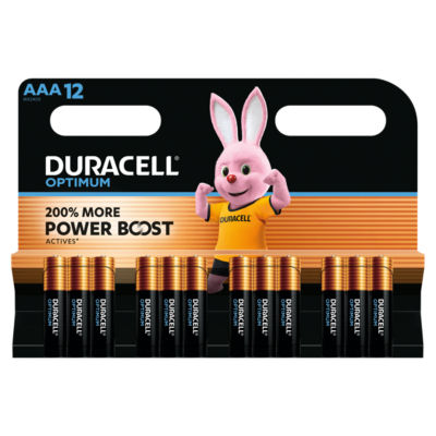 Duracell Optimum AAA batteries 12 pack - British product