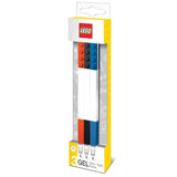 LEGO Gel Pen Set 3-Pack Black Blue Red Stationery