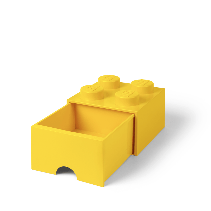LEGO 4-Stud Yellow Storage Brick Drawer Storage Container imported from the UK