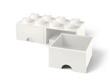 LEGO 8-Stud Brick Drawer White Storage Unit
