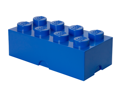 LEGO 8-Stud Storage Brick Blue Plastic Container