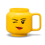 LEGO Winking Girl Ceramic Mug Yellow Large