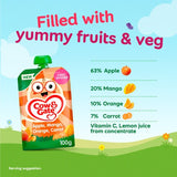Cow Gate Fruit Pouch Apple Mango Orange Carrot Baby Food 4 Months