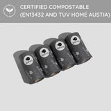 Adios Compostable Dog Poo Bags with Handle Grey