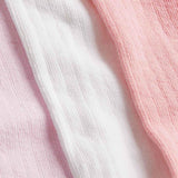 MS Girls Cotton Rich Ribbed Tights 0-6 Months Light Pink 3 Pack