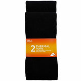 MS Girls Cotton Blend Thermal Tights 5-6 Years Black