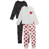 MS Pure Cotton Heart Pyjamas 9-10 Years Ivory