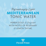 Fever-Tree light Mediterranean tonic water cans - British product