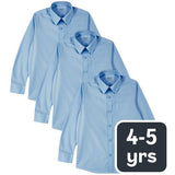 MS Boys Regular Fit Easy to Iron Shirts 4-5 Years Blue