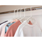 Addis solid plastic clothes hangers white pack of 5 - British product