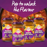 Patak's Tikka Masala spice paste in a glass jar, imported from the UK