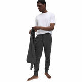 M&S Mens Pure Cotton Loungewear Bottoms, L, Cedar