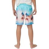 M&S Boys Sunset Palm Print Swim Short, 10-11 Years, Multi