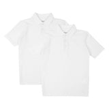 MS Boys Stain Resist School Polo Shirts 12-13 Years White