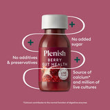Plenish berry gut health shot, imported from the UK