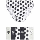 MS Boys 7pk Pure Cotton Football Briefs 7-8 Years Black Mix
