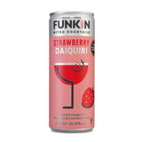 Strawberry Daiquiri Nitro Cocktail with Rum and Lime in a Can