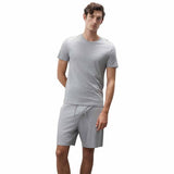 M&S Mens Autograph Pima Cotton Pyjama Shorts, 2XL, Grey Marl