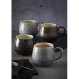 Mason Cash Grey Impressions Mug 350ml, imported from the UK