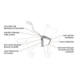 EzyDog Chest Plate Red Dog Harness Large