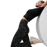 M&S Goodmove, Go Move Printed High Waisted Gym Leggings, Size 14, Grey