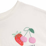 MS Fruit Embroidery Placement Shortie 2-3 Years Ivory